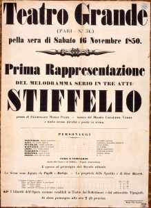 Stiffelio - Locandina 1850 Stiffelio - Locandina 1850