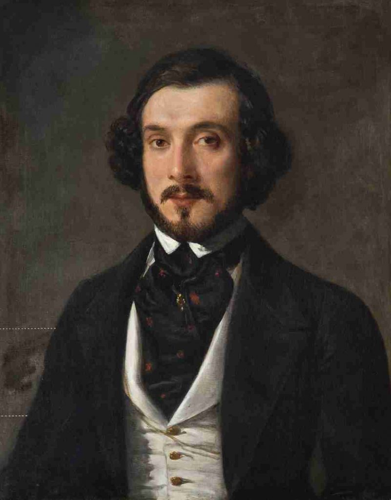 Gaetano Donizetti (Bergamo 1797 - ivi 1848) in un ritratto di Natale Schiavoni (Chioggia 1777 - Venezia 1858) olio su tela