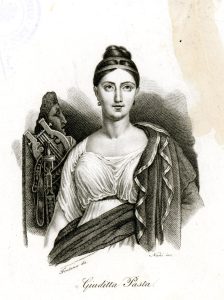 Giuditta Pasta, prima interprete di Cenerentola a Trieste, il 20 gennaio 1820 Civico Museo Teatrale "Carlo Schmidl" (Stampe NR 1/209)